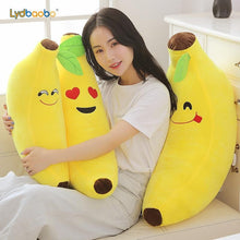 Load image into Gallery viewer, Funny Creative Cartoon Banana Stuffed Soft Pillow Sofa Cushion Baby Lovely Plush Doll Kids Fruit Toys Children Birthday Gifts